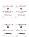 2015 Klinker Brick Marisa Vineyard Shelf Talker